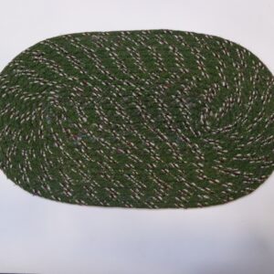 Green cotton door mat