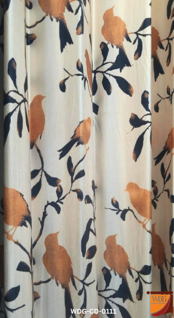 Bird pattern curtain